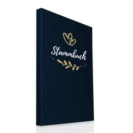 Hochzeitideal Family register DIN A4 'Fiore' linen (dark blue)