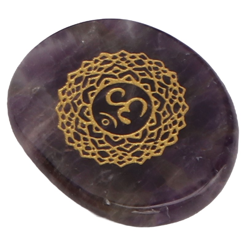 7 Pcs Rune Stones Set Different Color Smoother Yoga Stone