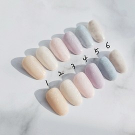 Fluffy Glitter One Color Nail Tip - Oval / 포실포실 글리터 원컬러 네일팁 - 오발