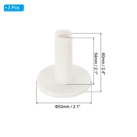 PATIKIL 2.4" Rubber Golf Tees Set of 3 Ball Holder for Outdoor and Indoor Hitting Mat White
