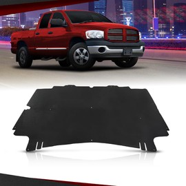 CROSSDESIGN Hood Insulation Pad 1/2" Heat Blanket & Clips Compatible with Dodge Ram 1500 2002-2008/ Fit Dodge Ram 2500 3500 2003-2009 Black