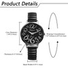 Women's Watch, Large Dial, Cute, Waterproof: Number, Analog Display, Elastic