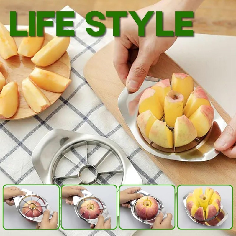 Stainless Steel Apple Slicer and Corer - 8 Blades Heavy