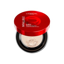L'Oréal Paris Infallible 24h Power Glow polvo traslúcido con acabado glowy, duración hasta por 24h, tono Light