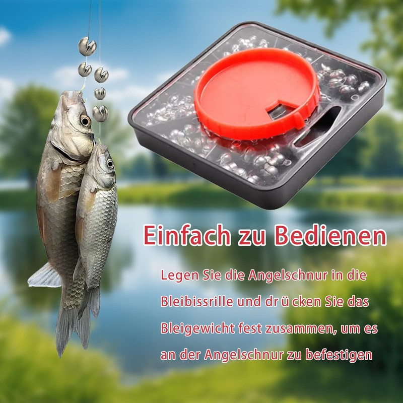 CROUTE 160 Stück Angelblei Set, Bleischrot Angeln, Herausnehmbare Klemmblei, Angel
