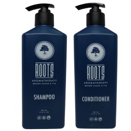 Roots Aromatherapy Brown Sugar & Fig Shampoo and Conditioner (12.8oz)
