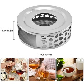 Tea Warmer for Teapot, Stainless Steel Tea Warmer, Tea Warmer, Coffee Warmer, Stainless Steel Tea Warmer for Tea, Milk, Coffee, Hot Drinks (Silver)