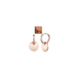 LOLIAS 14K Hoop Earrings Gold Earrings Silver 925 Hanging Earrings Gold Hoop Earrings with Round Coin Pendant Hypoallergenic Drop Earrings for Women Girls