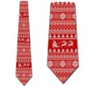 Three Rooker Snowflake Tie Mens Ugly Sweater Pattern Necktie Christmas