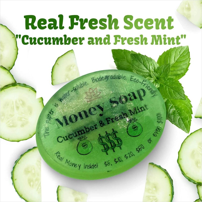 Relaxcation 1 Money Soap Bar with Real Cash Inside Up