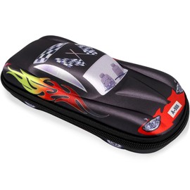 Doyomtoy Racing Car Pencil Case, Pencil Case for Boys Racing Car Stationery Pouch Pens Case Pencil Case for School Teenagers for School and Office Supplies (Black), black, pencil case