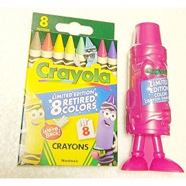 Crayola Limited Edition 8 Retired Colors Crayons And Mulberry Sharpener 1 SET