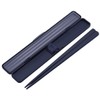 Skater ABC4 Gradient Striped Chopsticks & Chopsticks Case Set, 7.7