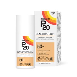 RIEMANN P20 SPF50 Sensitive Sun Cream 200ml, High Level UVA Protection for up to 10 Hours, Allergy Certification, Water Resistant, Durable & Long Lasting, Sweat Resistant