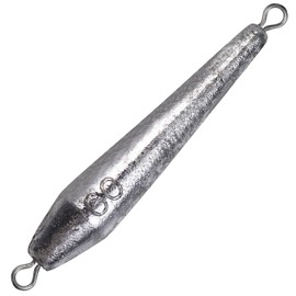 CWSDXM Through Wire Inline Torpedo Sinkers, Saltwater Bullet Fishing Weight for Trolling, Double Rings Anchor Fish Lead Pendan for Bottom Fishing Surf Fishing 1-5 oz(2oz, 5pcs)