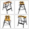 220Lbs Portable Small Workbench with Vise,Folding Sawhorse/Worktable, Multifunctional Workstation