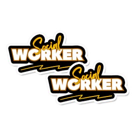 Social Worker Magnet 4 inch 2 Pack Vinyl for Fun Souvenir Gift Refrigerator Fridge Dishwasher ID44999