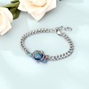 Imrsanl Rose Flower Women's Link Urn Bracelet for Ashes Stainless