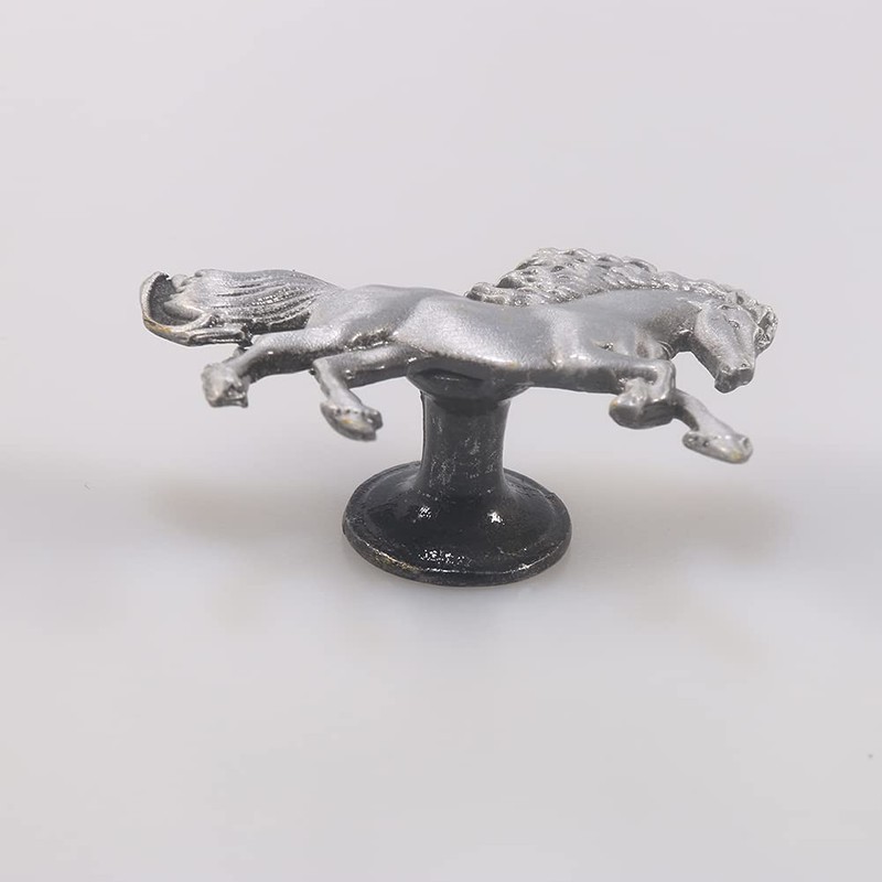 LLHDKF 6 Pcs Horse Shape Knob Door Handle Cabinet Drawer