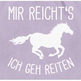 Shirtracer - Gym Bag Backpack - Bags - Mir reichts ich geh Riding I Gift Horses I Horse Girl I Horse Lovers, 07 Pastel Purple, Unit size