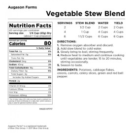 Augason Farms Vegetable Stew Blend 2 lbs 0.5 oz No. 10 Can
