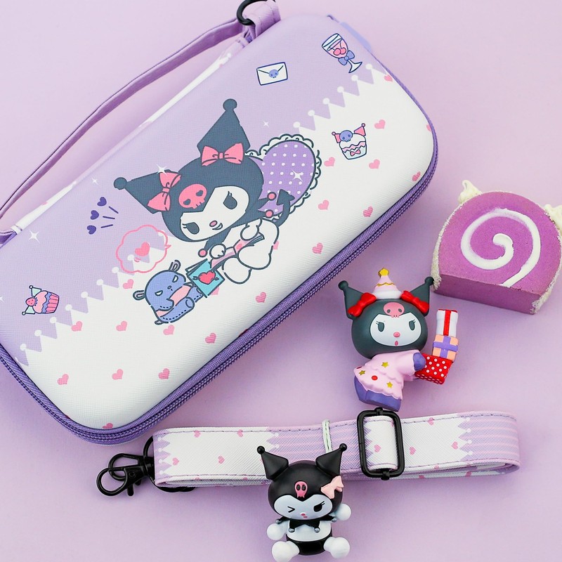 HYPERCASE Switch/Switch OLED Carrying Bag Cute Purple Bunny, Portable Switch/Switch