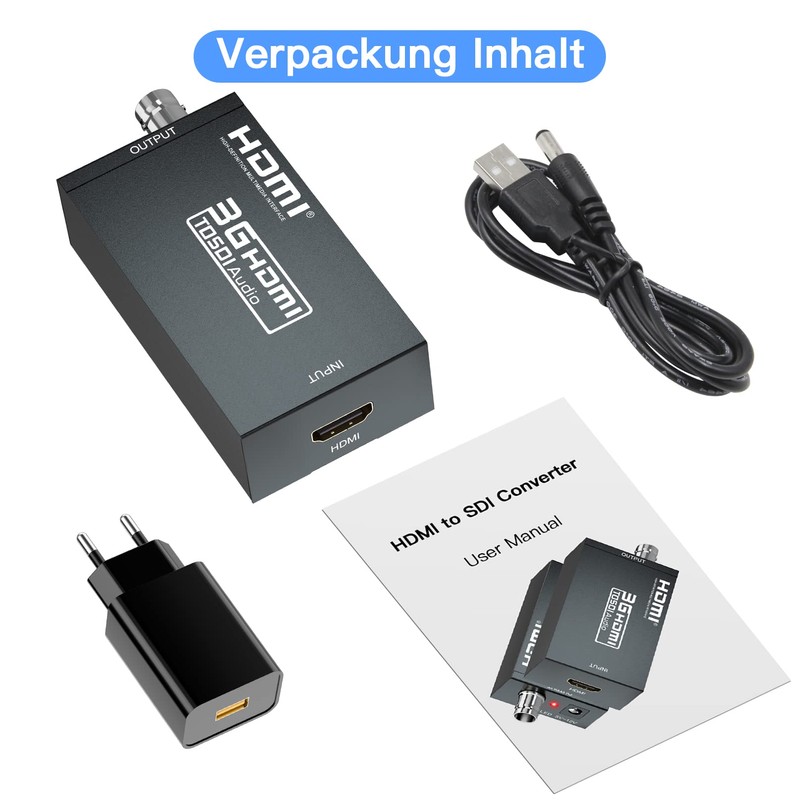 SHUITING HDMI to SDI Converter, HDMI to 3G-SDI/HD-SDI, HDMI Input