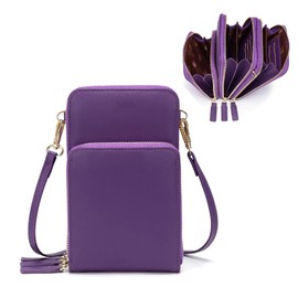 myfriday Small Crossbody Cell Phone Purse for Women, Mini Messenger Shoulder Handbag Wallet with Credit Card Slots
