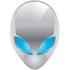Grey Alien Head Sticker 3" x 1.8"
