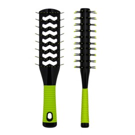 D & K Exclusives Cepillo ventilado para peinar el cabello, ideal para secar y desenredar. Cepillo ligero con cerdas de doble cara, agarre antideslizan