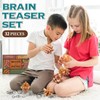 Brain Teaser Wooden Metal Puzzles - Stocking Stuffers Brain Teaser