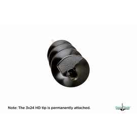 Power Planter Extended Length Garden Auger Drill Bit, 3" x 24" with 1/2" Non-Slip Hex Drive & Heavy Duty Tip, Auger Drill Bit for Planting, Garden Digging Tool for Dirt, Clay, Soil and Sand