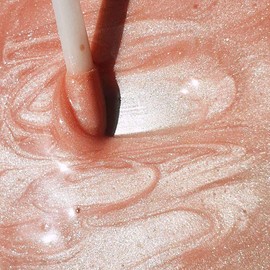 MODE Lip Lacquer Ultra Shine Lip Gloss, Long Lasting Hydrating Creamy Color, Natural Moisturizing Sweet Almond, Areni Noir & Apricot Fruit Oils, Vegan – FIZZZ – Pink Champagne Shimmer Pearl 0.25 fl oz