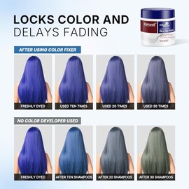 Karseell Mascarilla acondicionadora con color para realzar el color, hidratar y mejorar el cabello teñido, 16,90 oz (500 ml) (Azul)