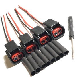 Set of 4 Ignition Coil Connector fits Ford Cobra Mustang Triton F Series Lincoln Fits Mazda Mercury Jaguar Mitsubishi Chrysler Dodge Jeep