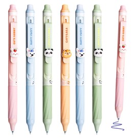 CEJAS 4 Stück Radierbarer Gelschreiber Set, 0,5 mm Radierbarer Gel Stift, Niedliches Tierdesign, Schul Bürobedarf, Temperaturempfindlich Tinte, für Schulsachen, Bürobedarf, Studenten(Blu)