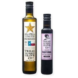 Olive Oil and Balsamic Vinegar Salad Set (Sola Stella Extra Virgin Olive Oil 500ml, Traditional Balsamic Vinegar 250ml)