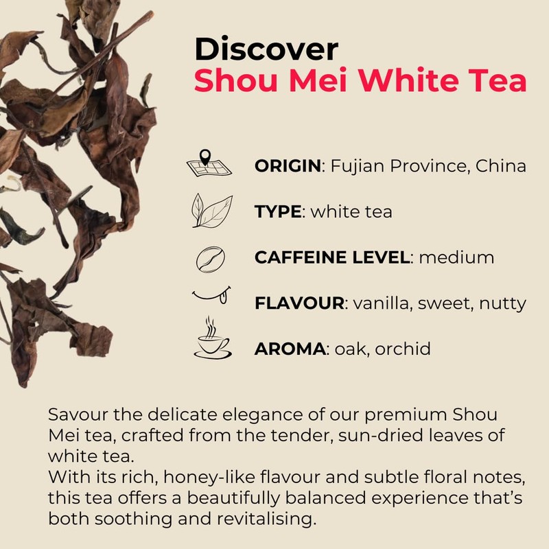 Teapro Supreme Shou Mei White Tea 30g | Longevity Eyebrow