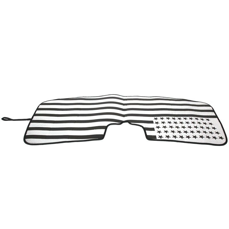 car-attention US Flag Car Front Windshield SunShade Visor Cover For
