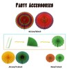 Recosis Mexican Party Decorations, Multicoloured Paper Pompom Hanging Fan Mexico