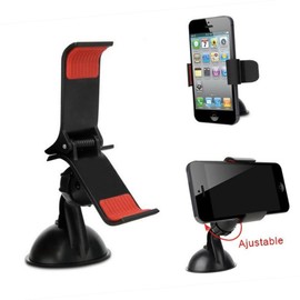 jojofuny 2pcs Rotatable Car Phone Mount with Strong Cup Windshield Holder for All Smartphones Easy to Install Detachable Clip Black