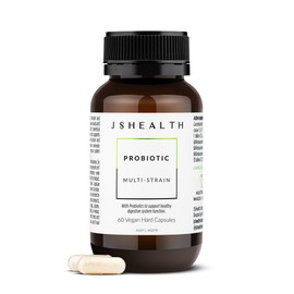 JSHealth Vitamins Probiotic+ Formula | Probiotics for Women and Men | Shelf Stable Probiotic Supplement for Digestive Health and Immune Support (60 Capsules)