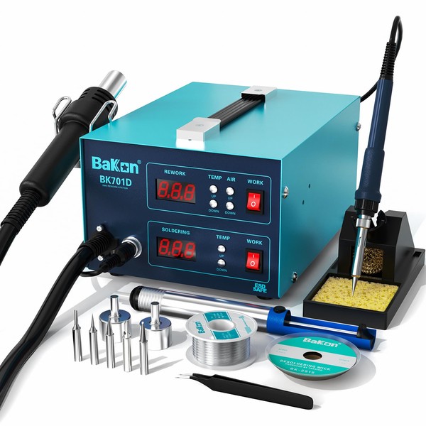 BK701D 700W Soldering Station, 2 In 1 Hot Air Rework