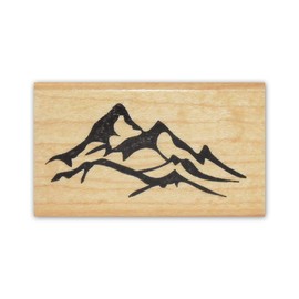Mountain Range Rubber Stamp #25-short