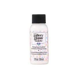 Gallery Glass Hologram Confetti Stained Glass Glitter Finish Paint, Perfect for Easy to Apply DIY Arts and Crafts, 19672