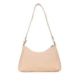 Leatherkart Maria Beige Hobo Bag with Adjustable Broad Shoulder Strap Handcrafted Genuine Leather Hobo Bag Elegant Hobo Crossbody Bag with Spacious Compartment and 2 Pockets