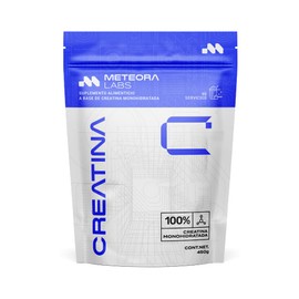 METEORA LABS Creatina Monohidratada Micronizada 100% Pura en Polvo | 450g, 90 Servicios de Creatina para Entrenamiento