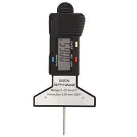 Digital Tyre Tread Depth Gauge Inch mm Conversion 0‑25.4mm Range LCD Display for Cars Trucks Motorcycle