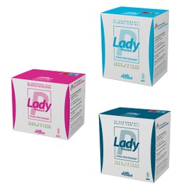 Lady P Product Mix Day, Night and Slip Pads, 3 Packs of 10 and 24 Units (44 Total)