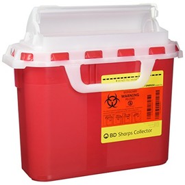 B-D Sharps Containers, 5.4 Quarts, Red